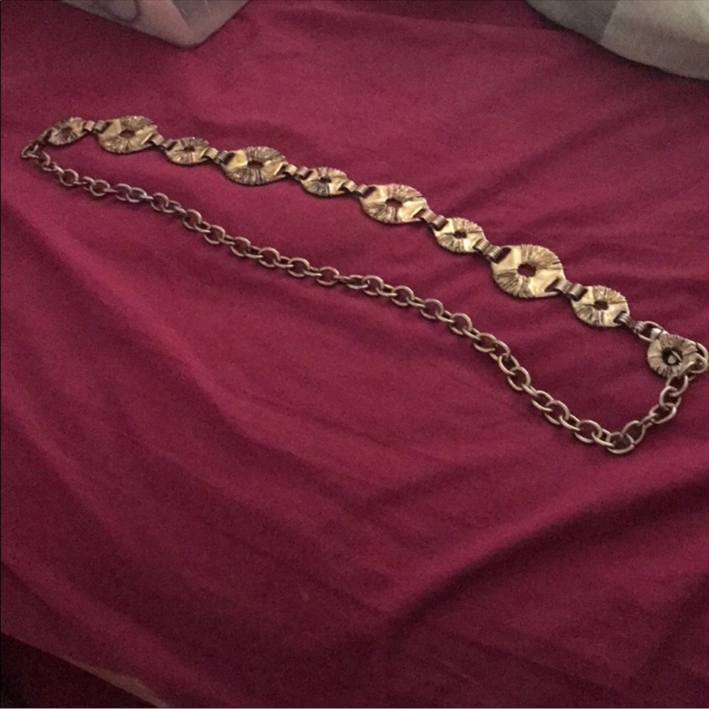 Antique Finish Goldtone 37” belt (brand new)